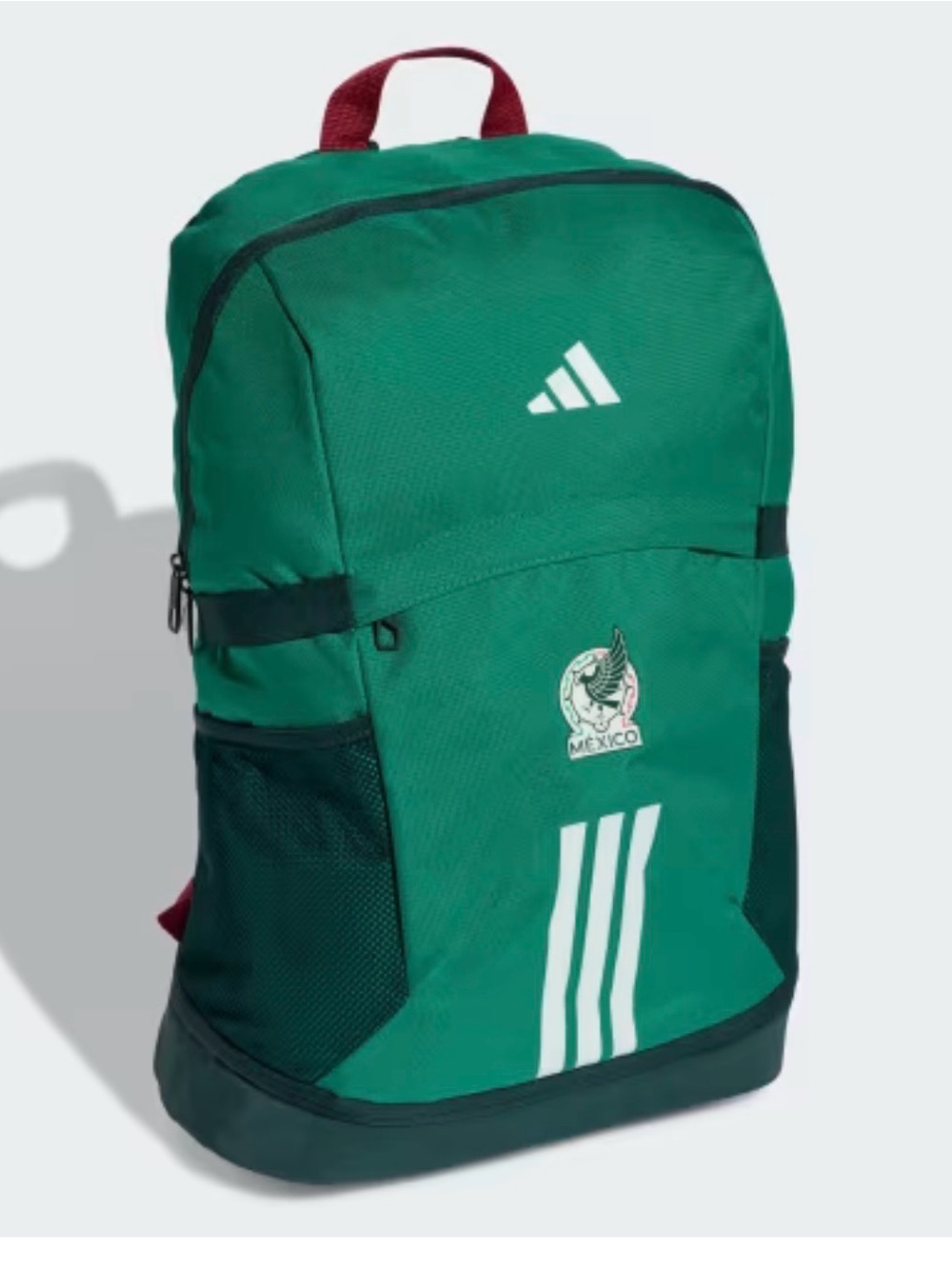 adidas Green Mexico Crest Backpack with White Stripes